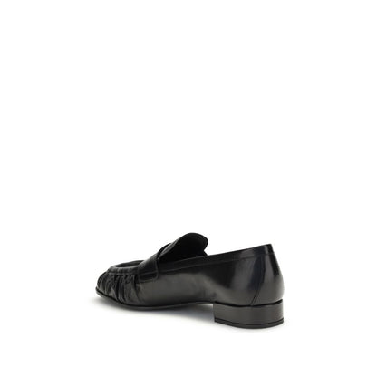 Prada Black Leather Loafers for Men