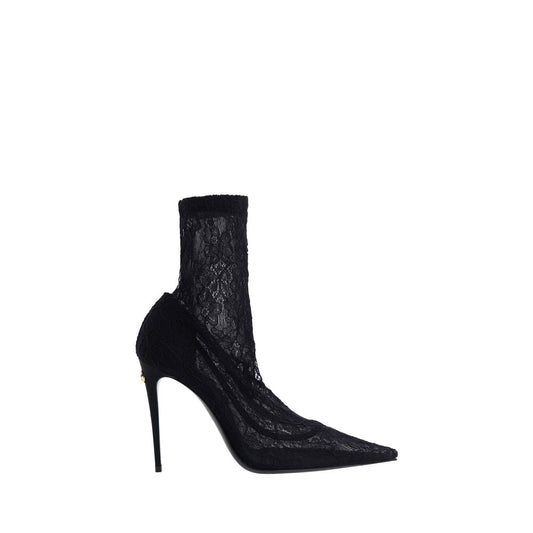 Dolce & Gabbana Black Lace Sock Pumps