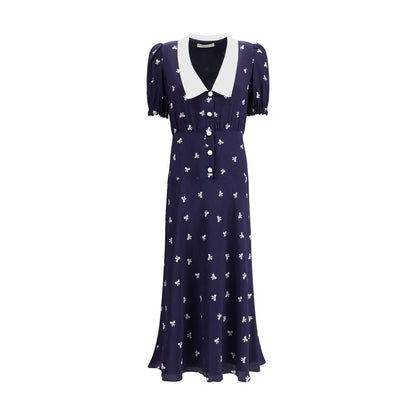 Alessandra Rich Bow Patterned Dress