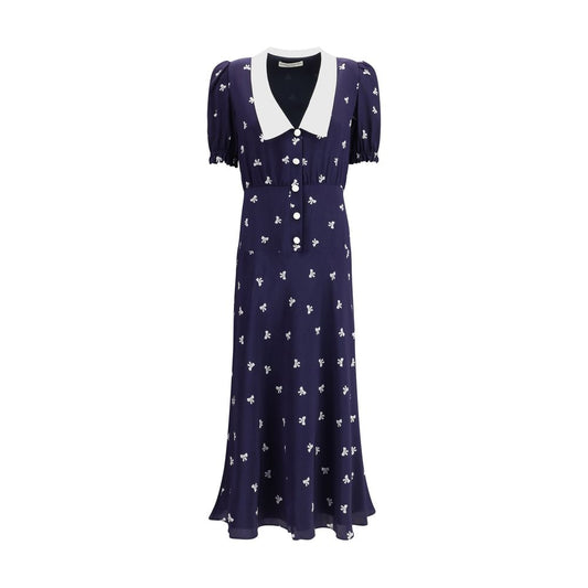 Alessandra Rich Bow Patterned Dress