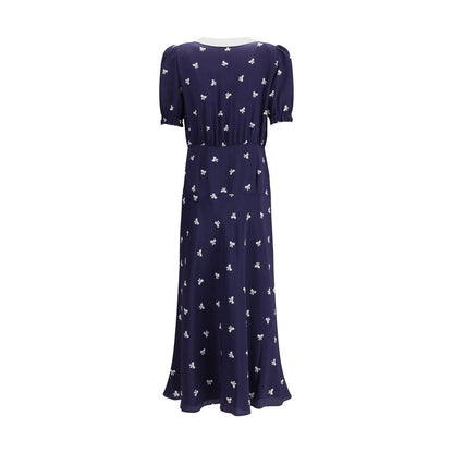 Alessandra Rich Bow Patterned Dress
