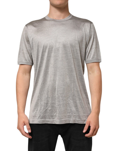 Dolce & Gabbana Beige Hazelnut Cotton Shortsleeve T-shirt