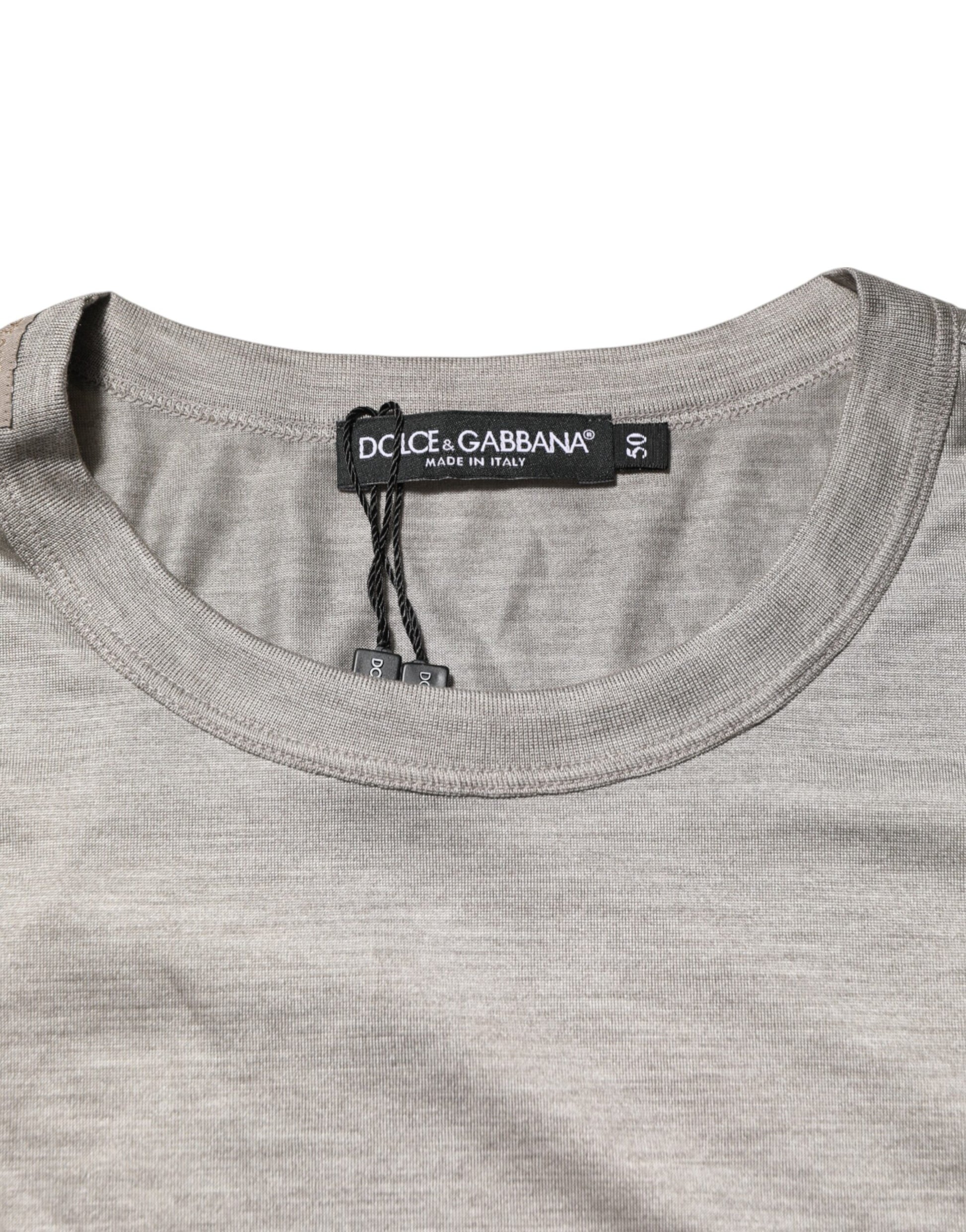 Dolce & Gabbana Beige Hazelnut Cotton Shortsleeve T-shirt