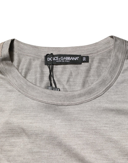 Dolce & Gabbana Beige Hazelnut Cotton Shortsleeve T-shirt