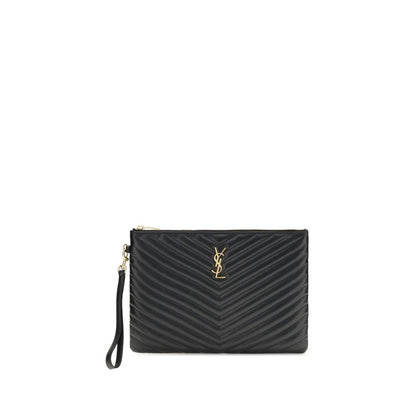 Saint Laurent Matelassé Leather Pouch