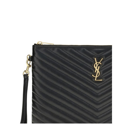 Saint Laurent Matelassé Leather Pouch