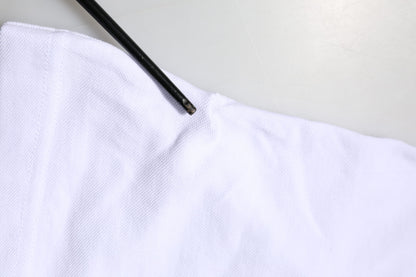 Dolce & Gabbana White Cotton DG Heart Logo Embroider T-shirt