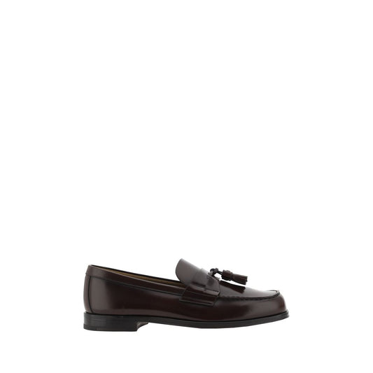 Prada Brown Leather Loafers for Men