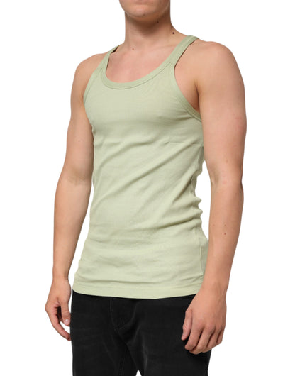 Dolce & Gabbana Light Green Sleeveless Tank T-Shirt for Men
