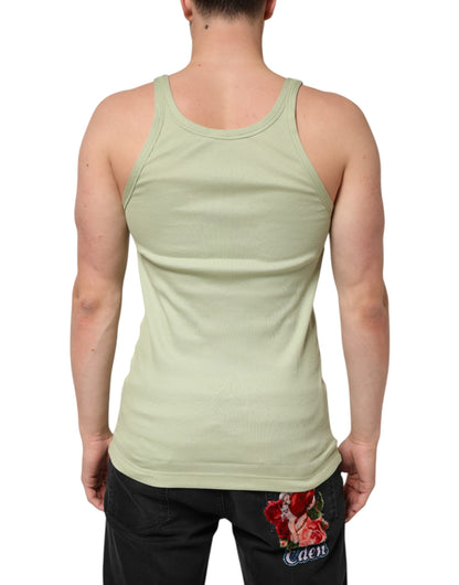 Dolce & Gabbana Light Green Sleeveless Tank T-Shirt for Men