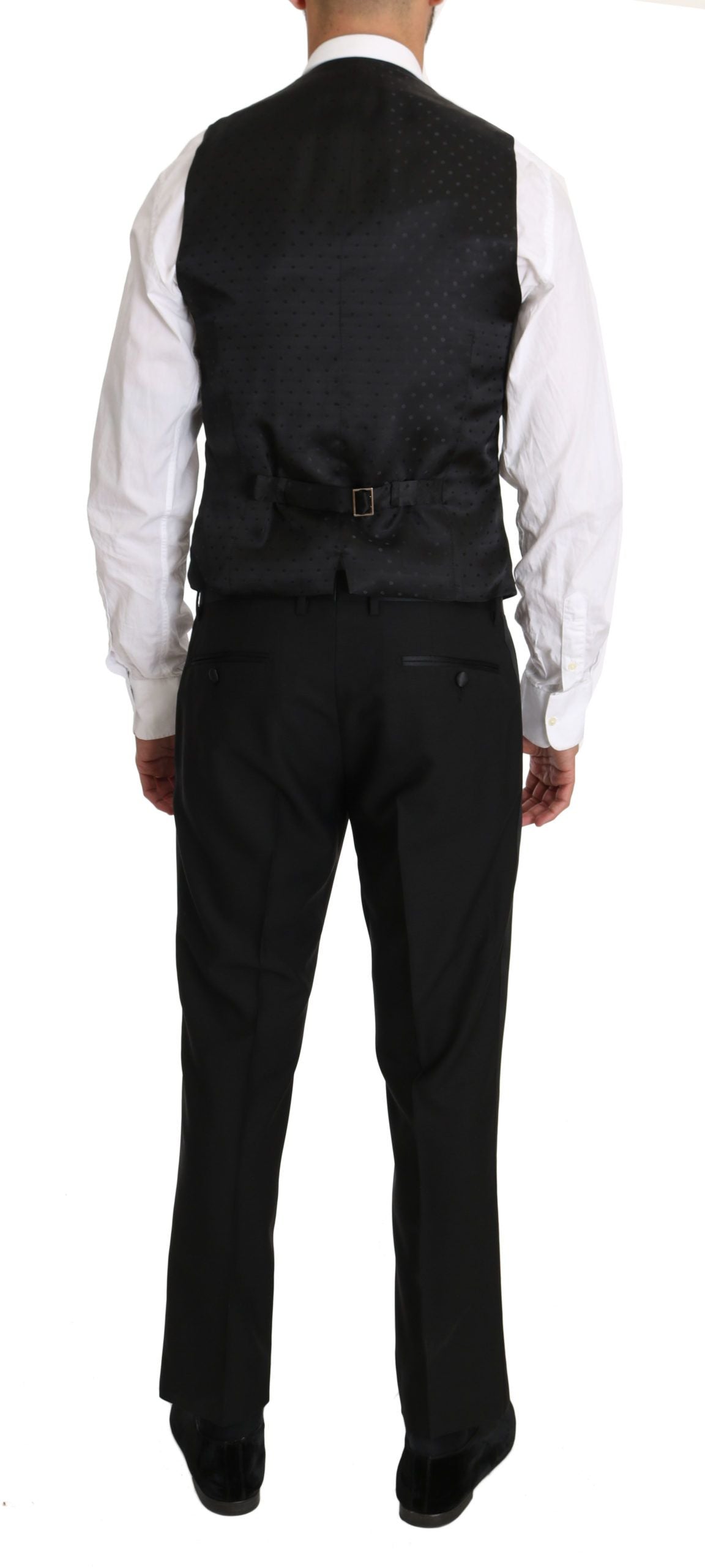  - Sleek Black Slim Fit Formal Vest