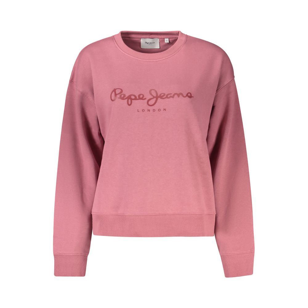 Pepe Jeans Purple Cotton Crew Neck Sweatshirt for Women