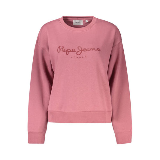 Pepe Jeans Purple Cotton Crew Neck Sweatshirt for Women