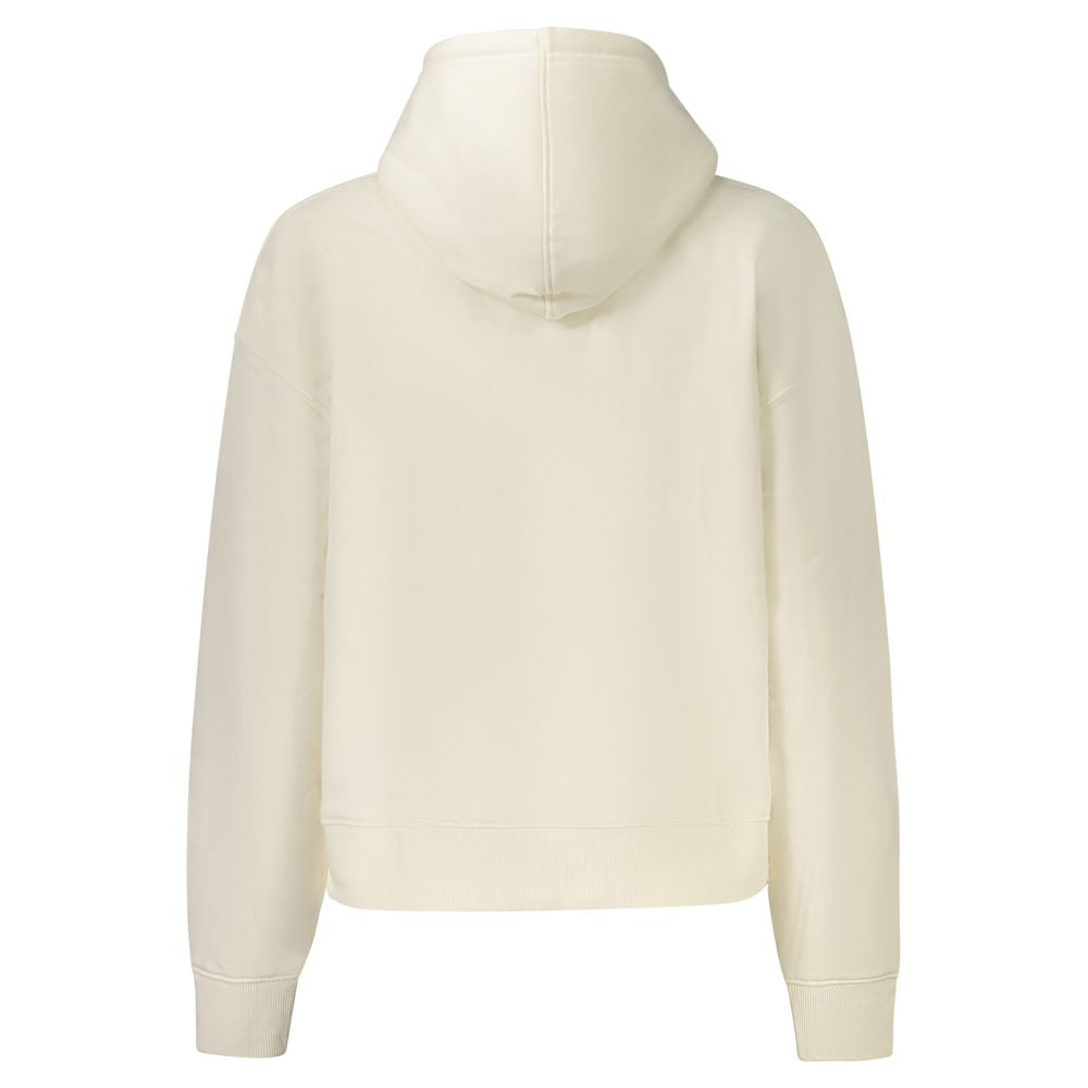 Pepe Jeans White Cotton Hoodie Sweater for Women