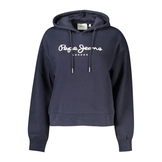 Pepe Jeans Blue Cotton Hoodie Sweater for Women