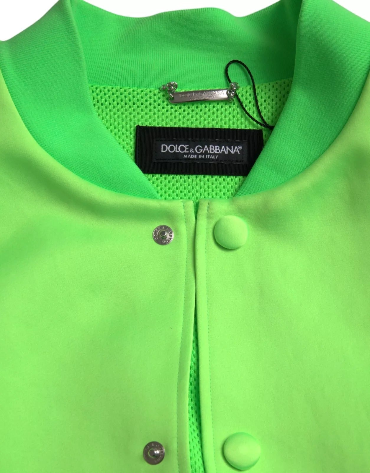 Dolce & Gabbana Neon Green Bomber Jacket for Men