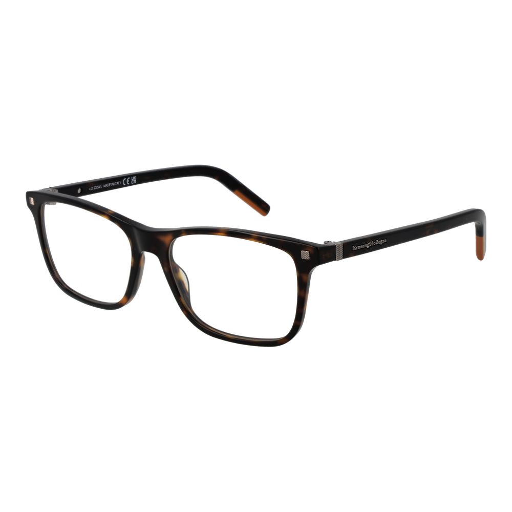 Ermenegildo Zegna Men’s Optical Glasses – Brown Full-Rim Frame