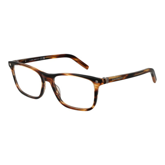 Ermenegildo Zegna Men’s Optical Frames – Brown Full-Rim, 56mm