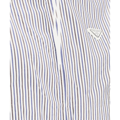 Prada Blue Striped Hoodie Jacket for Women