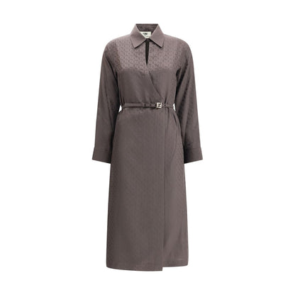 Fendi FF Silk Jacquard Dress