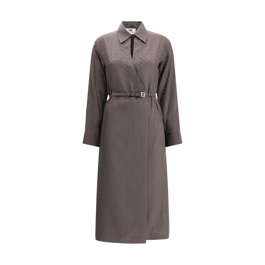 Fendi FF Silk Jacquard Dress