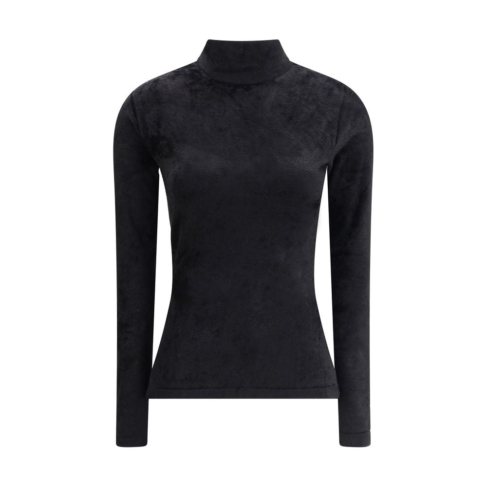 Versace Chenille Top with Half Neck