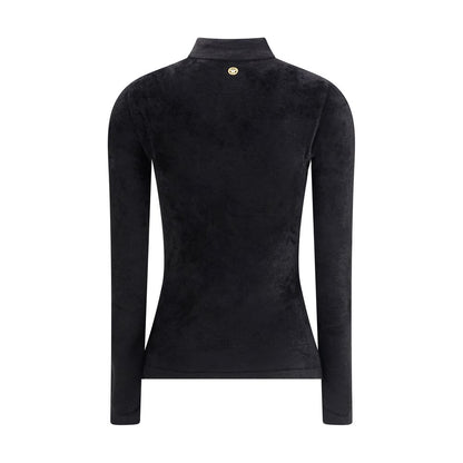 Versace Chenille Top with Half Neck