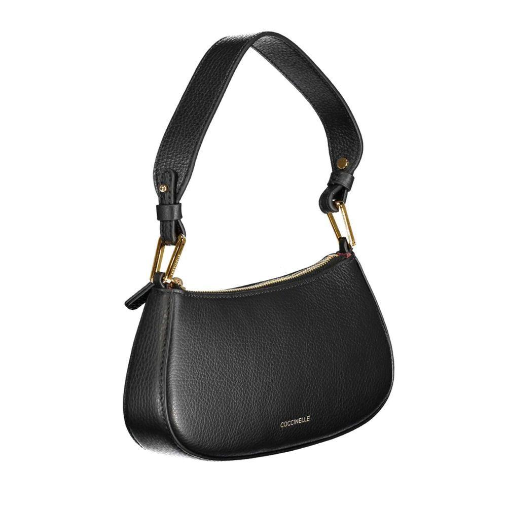 Coccinelle Black Leather Handbag – Timeless Elegance