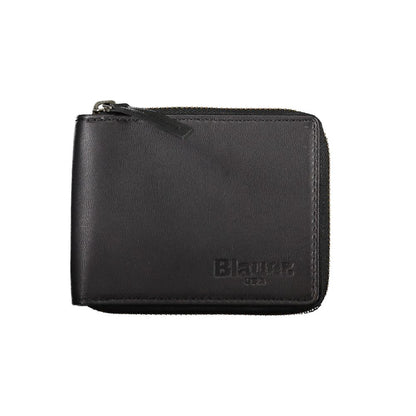 Blauer Black Leather Wallet - Stylish Utility for Everyday Use