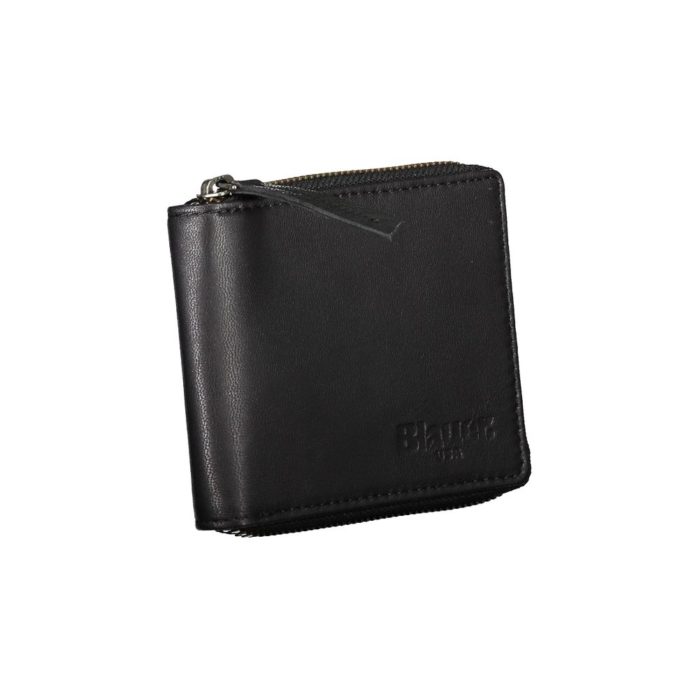 Blauer Black Leather Wallet - Stylish Utility for Everyday Use
