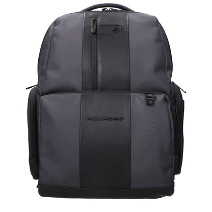 Piquadro Gray Nylon Backpack - Stylish and Functional Travel Companion