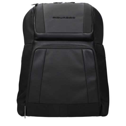 Piquadro Black Nylon Backpack CA6220W120N