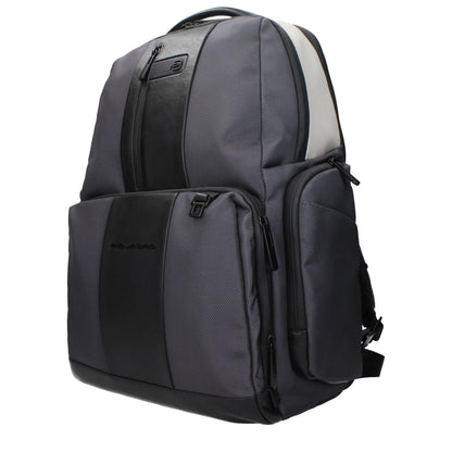 Piquadro Gray Nylon Backpack - Stylish and Functional Travel Companion