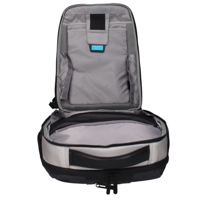 Piquadro Gray Nylon Backpack - Stylish and Functional Travel Companion