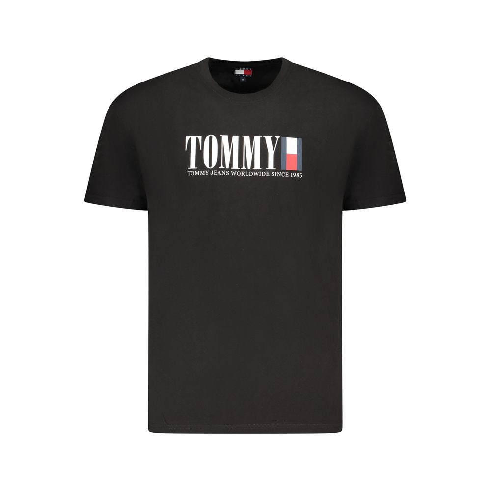 Tommy Hilfiger Black Cotton T-Shirt for Men