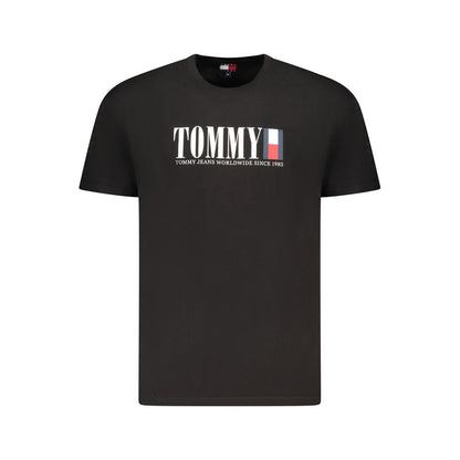 Tommy Hilfiger Black Cotton T-Shirt for Men