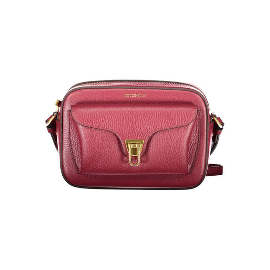 Coccinelle Burgundy Leather Beat Soft Handbag