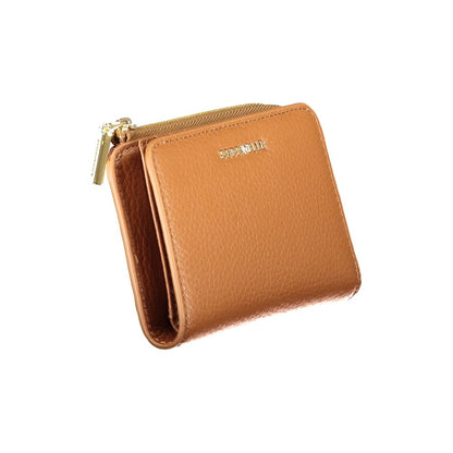 Coccinelle Brown Leather Wallet: Elegant Soft Wallet with Chic Organisation