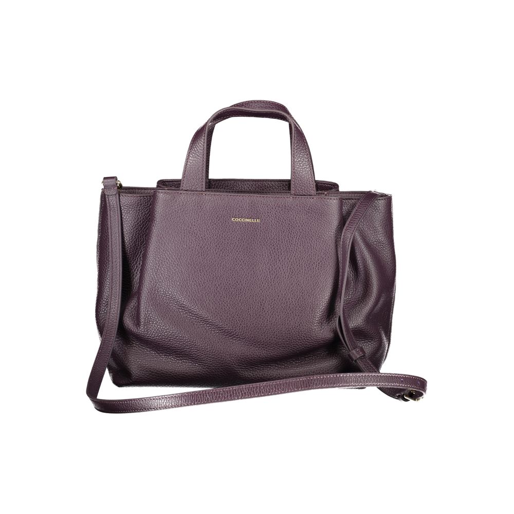 Coccinelle Malory Bag - Purple Leather Handbag