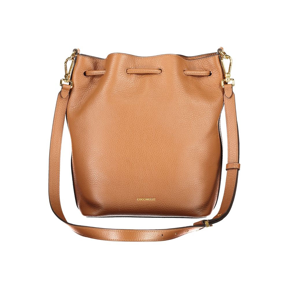 Coccinelle Brown Leather Women Handbag - Beat Generation Bucket Bag
