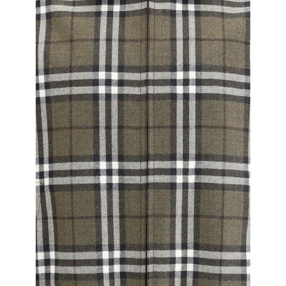 Burberry Check Pattern Wool Harrington Jacket