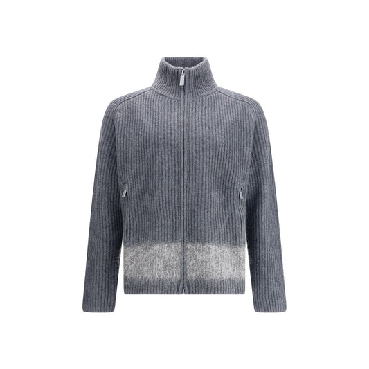 Dsquared2 Grey Zip-Up Cardigan for Men - Sporty & Stylish Essentials