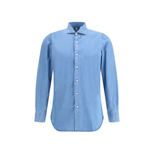 Finamore Napoli Shirt - Denim Elegance Meets Modern Style