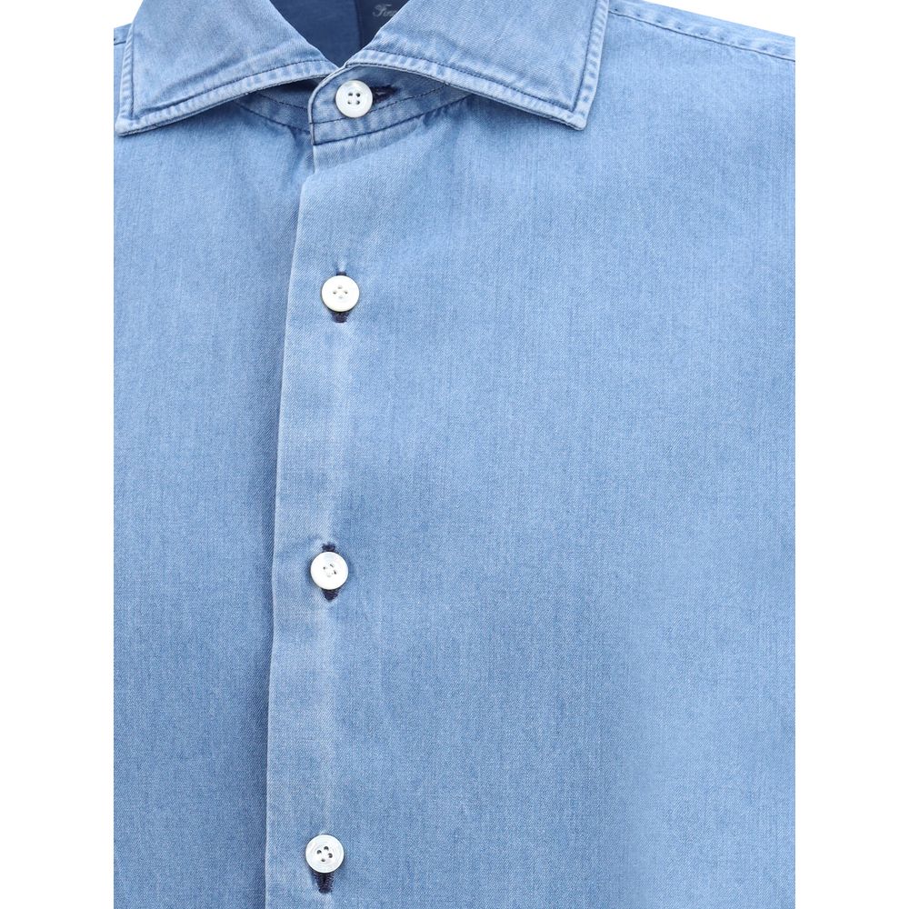Finamore Napoli Shirt - Denim Elegance Meets Modern Style