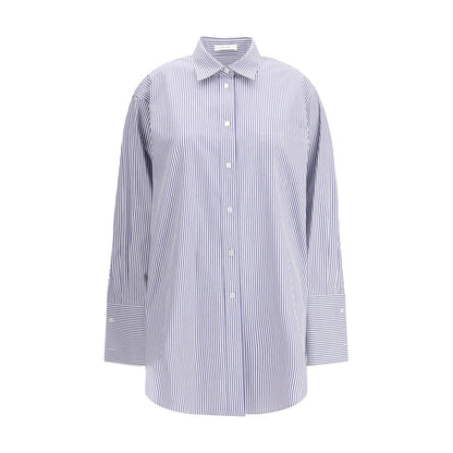 The Row Ment Blue & White Striped Poplin Shirt for Men