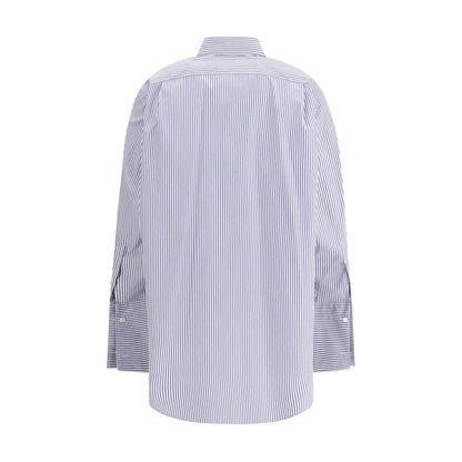The Row Ment Blue & White Striped Poplin Shirt for Men