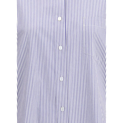 The Row Ment Blue & White Striped Poplin Shirt for Men