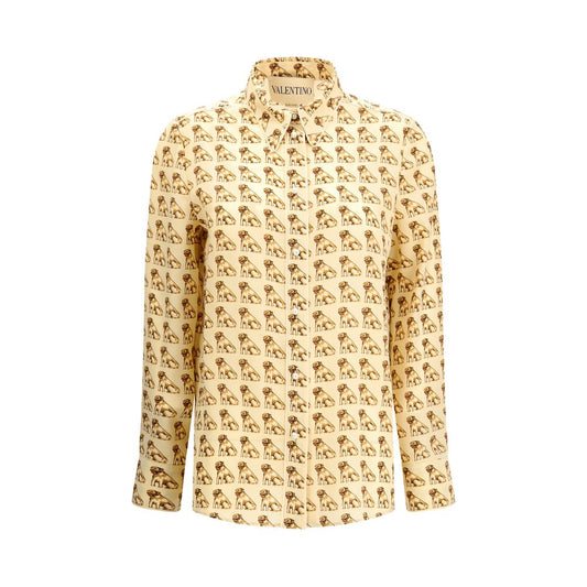 Valentino Silk Crepe De Chine Petit C Shirt