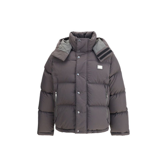 Dolce & Gabbana Black Hooded Down Jacket for Men