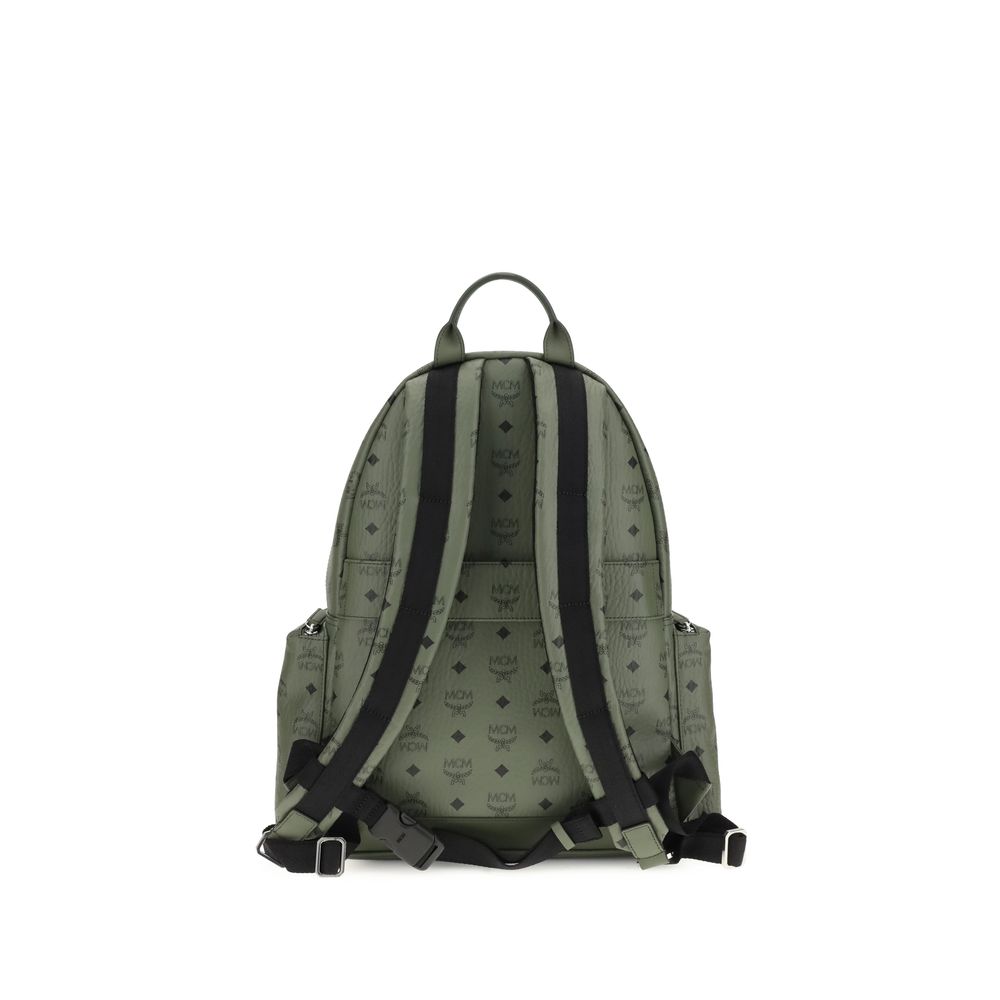 MCM Printed Canvas Stark Backpack